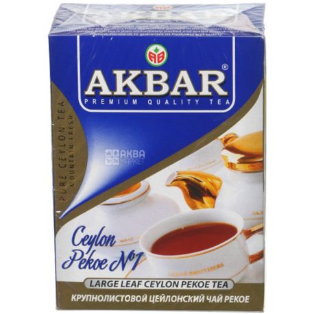 Akbar Ceylon Pekoe №1, 100 г, Чай чорний Акбар Цейлон Пекое