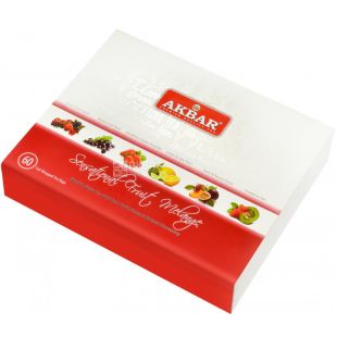 Akbar Fruit Melange, 60 пак, Подарочный набор чая, ассорти, Акбар Фрут Меланж