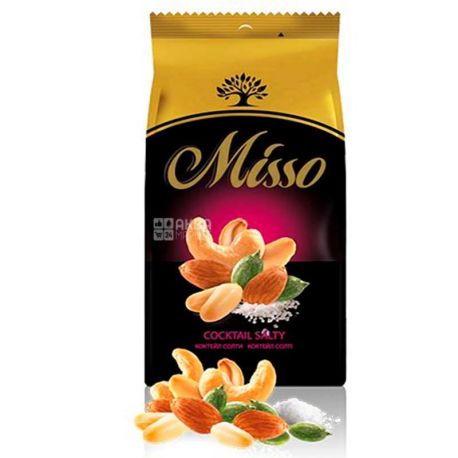 Misso Coctail Salty Assorted Pumpkin Nuts and Kernel Seeds, 125 g