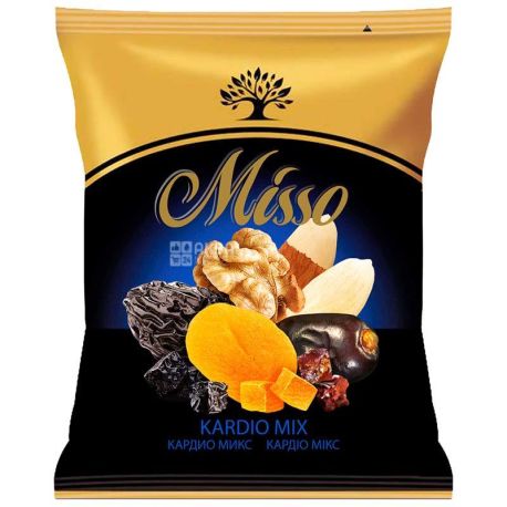 Misso Kardio Mix ассорти сушеных плодов и орехов, 60 г