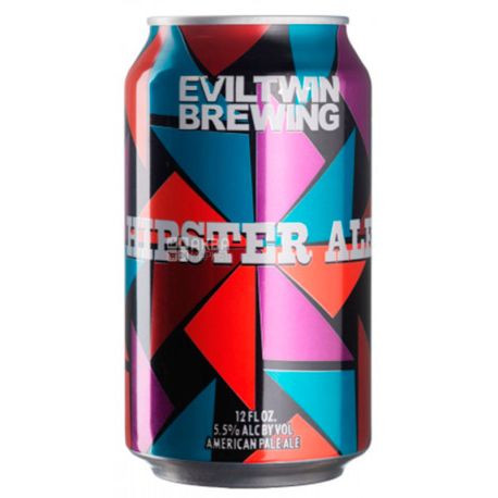 Evil Twin Brewing Hipster Ale, пиво светлое нефильтрованное, 0,355 л