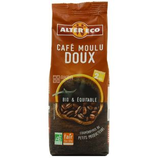 Alter Eco, Cafe moulu Doux, 250 г, Кофе Алтер Эко, Дю, молотый, органический
