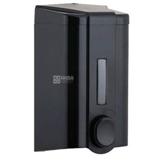 Vialli, Дозатор для мыла и шампуня, черный, 105*105*195 мм, 1000 мл 