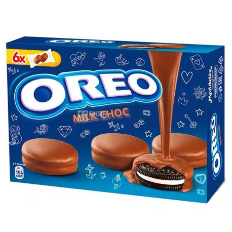Oreo, Печиво в шоколадній глазурі, 246 г