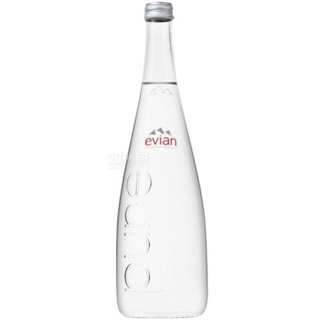 Evian, 0,75 л, Эвиан, Вода негазированная, стекло
