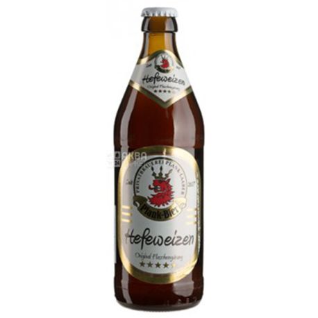 Plank Hefeweizen, light beer, unfiltered, 5.2%, 0.5 l