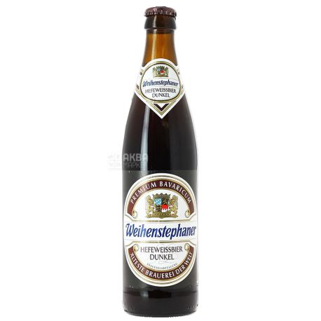 Weihenstephaner Hefeweissbier Dunkel, 0,5 л, Вайнштефан, Пиво темне нефільтроване, скло