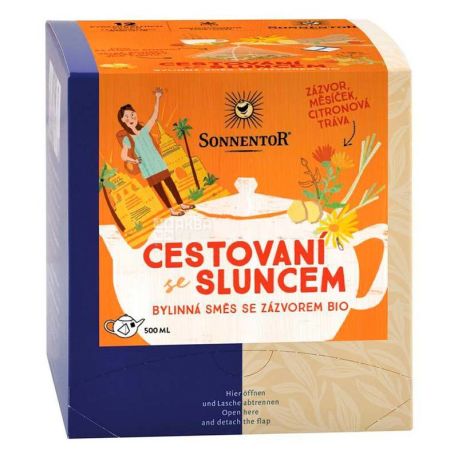Sonnentor, Cestovani Sluncem, 36 г, Чай Соннентор, Путешествие солнца, травяной