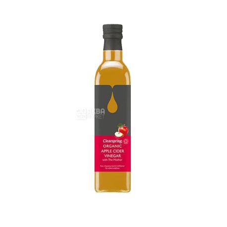 Clearspring, Organic Apple Cider Vinegar With The Mother, 500 мл, Оцет органічний яблучний, з м'якоттю