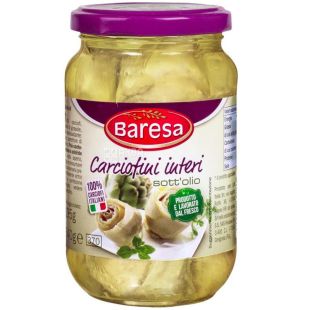 Baresa артишоки маринованные в подсолнечном масле, 340 г