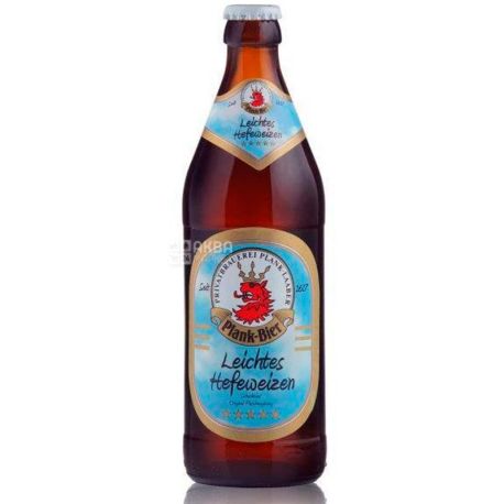 Plank Leichtes Hefeweizen, 0,5 л, Планк, Пиво світле, скло