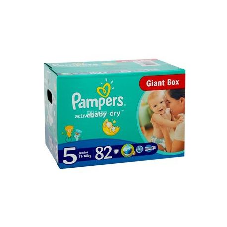 Pampers, 82 pcs., 11-18kg, diapers, Active Baby Junior 5, m / s