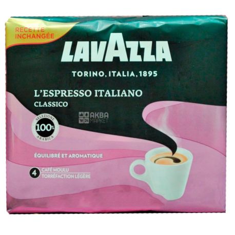 Lavazza L'Espresso Italiano 4, Кофе молотый, 500 г (2 шт. х 250 г)