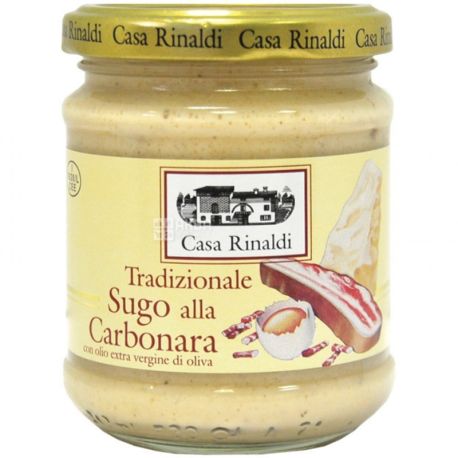 Casa Rinaldi Sugo alla Carbonara, Carbonara Sauce, 190 g