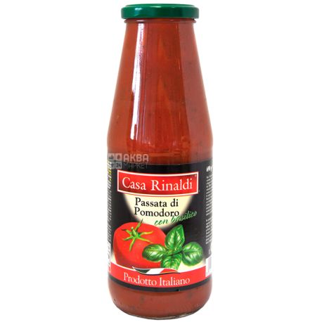 Casa Rinaldi Passata di pomodoro con basilico, Томатне пюре з базиліком, 690 г