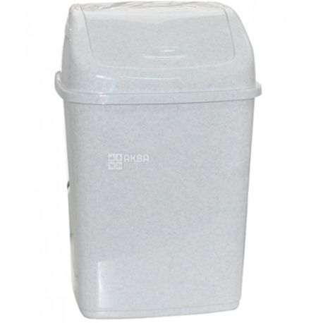 Atma Waste bin with swivel lid, white plastic, 18 l