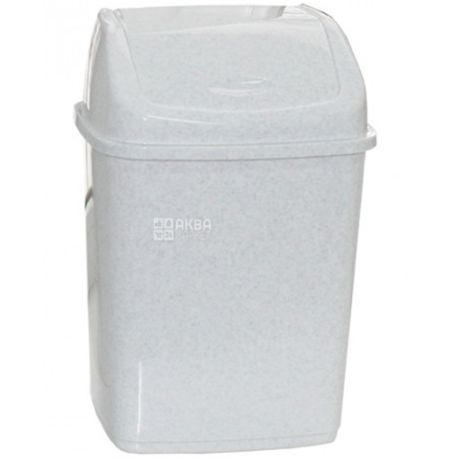 Atma, Waste bin with swivel lid, white plastic, 10 l