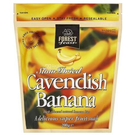 Forest Feast, Dried Banana, 200 g