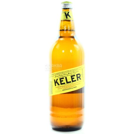 Keler Lager, 1 л, Келер, Пиво світле нефільтроване, скло