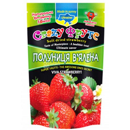 Crazy Фрутс, Клубника вяленая, 35 г