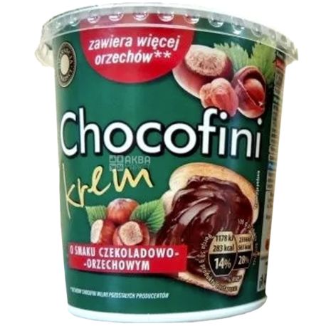 Паста шоколадная со ореховым вкусом, 400 г, ТМ Chocofini