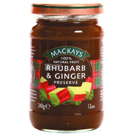 Mackays Джем Ревінь з імбиром, 340 г