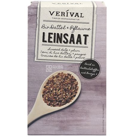 Verival, Насіння льону з фініком і сливою, Органічне, 200 г