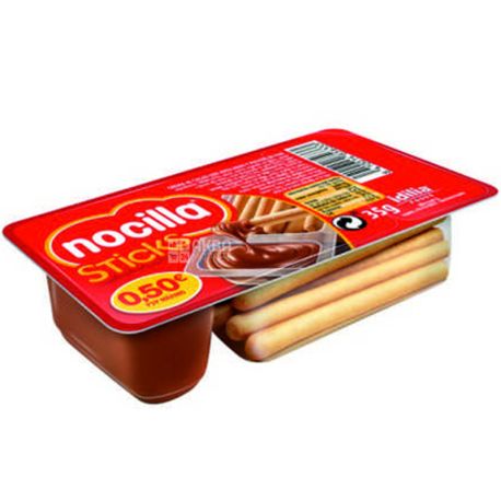 Nocilla Original, Паста шоколадно-ореховая с хлебными палочками, 30 г