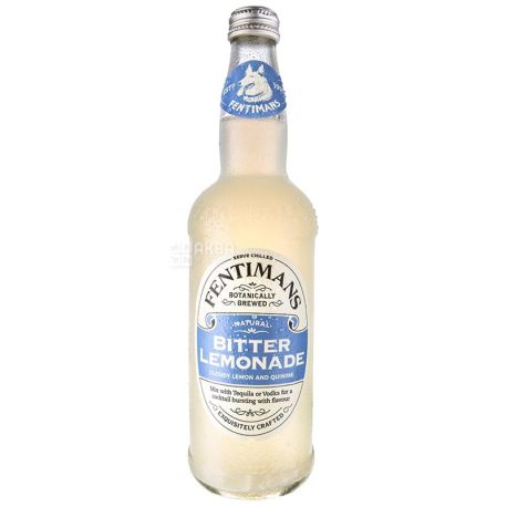 Fentimans, Bitter Lemonade, 0,5 л, Фентіманс, Горький Лимонад, Тонік трав'яний, скло