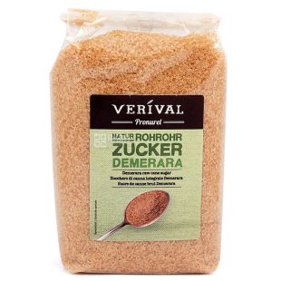 Verival, 500 г, Сахар-песок тростниковый Веривал Демерара, нерафинированный, коричневый