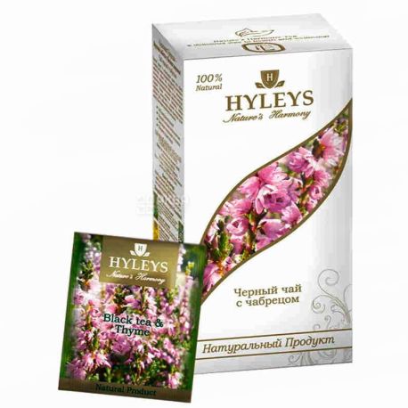 Hyleys, Thyme black tea, 25 pack * 1.5 g
