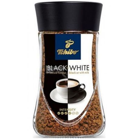 Tchibo Black'n White, 50 г, Кофе Чибо Блек эн Вайт, растворимый, стекло