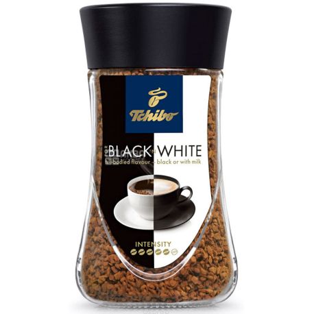 Tchibo Black'n White, 100 г, Кофе Чибо Блек эн Вайт, растворимый, стекло