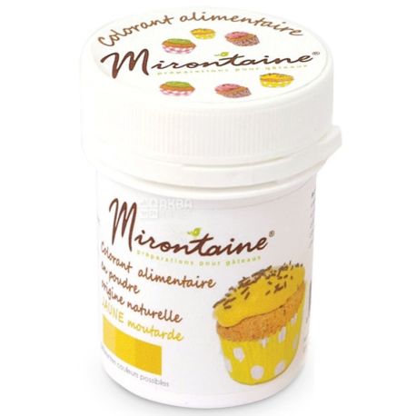 Mirontaine, Пищевой краситель желтый, органический, 10 г
