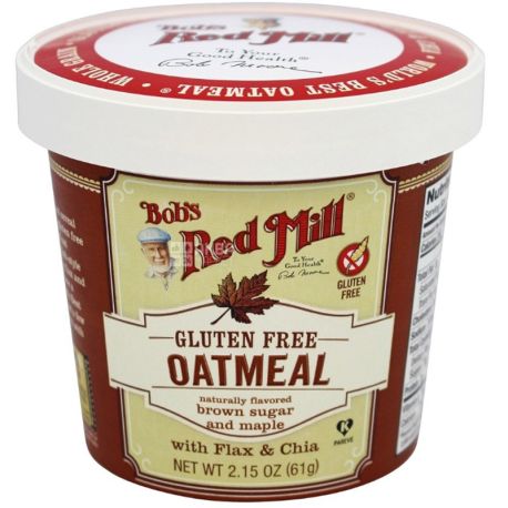 Bob's Red Mill, Вівсянка з коричневим цукром та кленовим сиропом, без глютену, 61 г