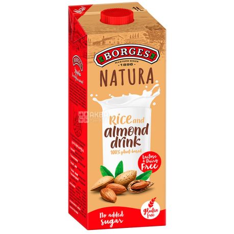 Borges, Almond & Rice Based Drink, 1 L