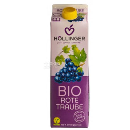 Hollinger, Bio Rote Traube, 1 л, Холлінгер, Сік Виноград, органічний