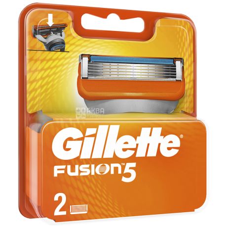 Gillette Fusion, 2 шт., Змінні картриджі для гоління