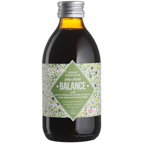 Organic Human, Balance, 0,25 л, Органик Хьюмен, Баланс, Напиток соковый, с травами и фруктами, органический, стекло