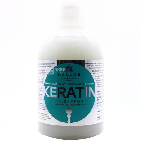 Kallos Cosmetics Keratin, 1000 мл, Шампунь для усіх типів волосся