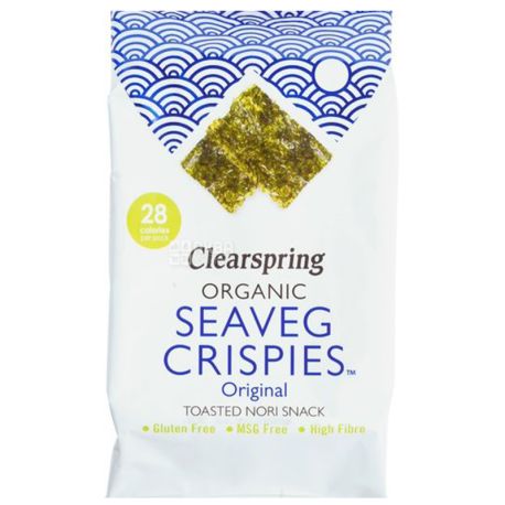 Clearspring, Водорості морські органічні, упаковка 3 шт. по 5 г