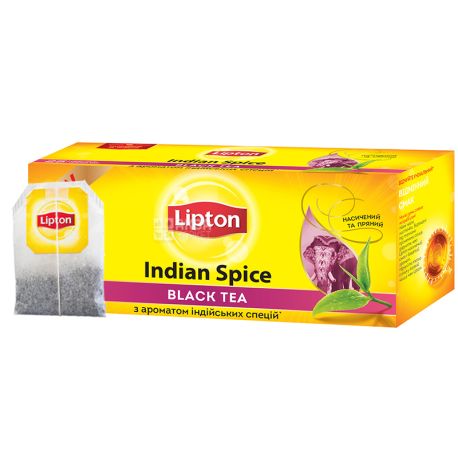 Lipton, Indian Spice, 25 пак., Чай Липтон, Индийские специи, Черный с ароматом индийских специй