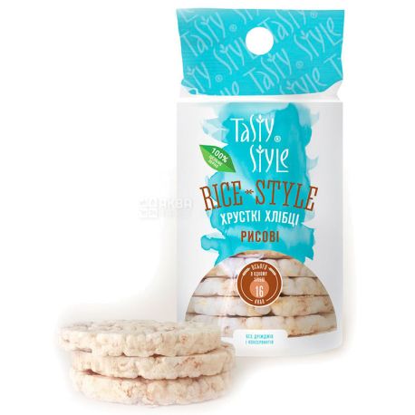 Tasty Style, Хлебцы рисовые безглютеновые, 95 г