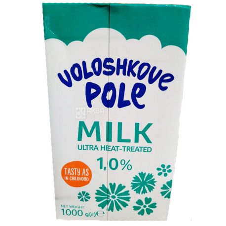 Волошкове поле, Молоко ультрапастеризованное 1%, 1 л