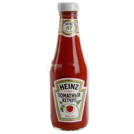 Heinz, Ketchup tomato, 342 г, Кетчуп Хайнц, Томатный