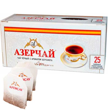  Azerçay, 25 пак. х 2 г, Чай чорний з ароматом бергамоту