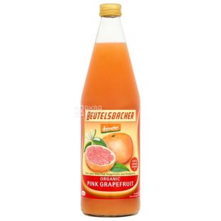 Beutelsbacher Pink Grapefruit, 0,7 л, Сок органический из Розового Грейпфрута Бойтельсбахер, стекло