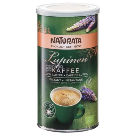 Naturata, Lupinen Kaffee, 100 г, Натурата, кавозамінник, Люпин, органічний, тубус