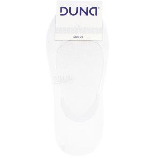 Duna, Носки-следы женские, белые, 23 р.
