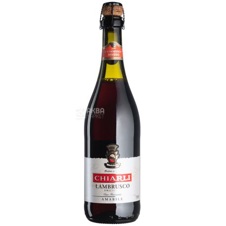 Chiarli Lambrusco dell 'Emilia Rosso, Вино ігристе червоне солодке, 0,75 л